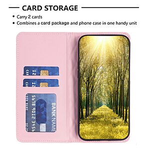 Θήκη Samsung Galaxy S23 Plus BINFEN COLOR Rhombus Pattern Series με βάση στήριξης, υποδοχές καρτών και μαγνητικό κούμπωμα ροζ - Image 3