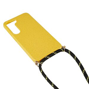 Θήκη Samsung Galaxy S23 OEM Soft Silicone Sockproof πλάτη με κορδόνι από αντικραδασμικό TPU κίτρινο - Image 3
