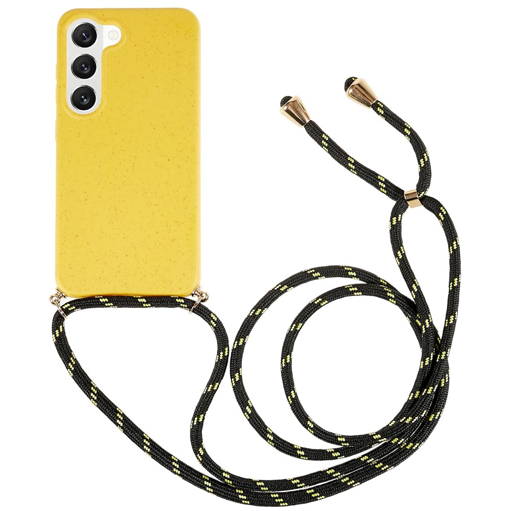 Θήκη Samsung Galaxy S23 OEM Soft Silicone Sockproof πλάτη με κορδόνι από αντικραδασμικό TPU κίτρινο