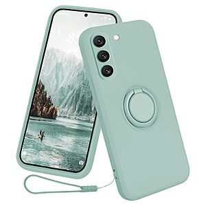 Θήκη Samsung Galaxy S23 OEM Ultra Thin Matte Premium Πλάτη με ημίσκληρο TPU και δαχτυλίδι στήριξης κυανό