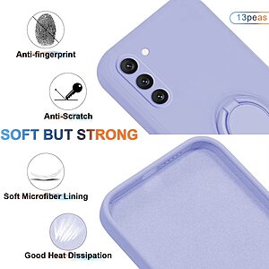 Θήκη Samsung Galaxy S23 OEM Ultra Thin Matte Premium Πλάτη με ημίσκληρο TPU και δαχτυλίδι στήριξης μωβ - Image 2