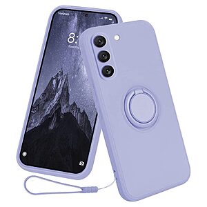 Θήκη Samsung Galaxy S23 OEM Ultra Thin Matte Premium Πλάτη με ημίσκληρο TPU και δαχτυλίδι στήριξης μωβ