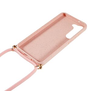 Θήκη Samsung Galaxy S23 OEM Soft Silicone Sockproof πλάτη με κορδόνι από αντικραδασμικό TPU ροζ - Image 5