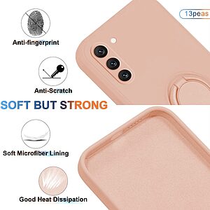 Θήκη Samsung Galaxy S23 OEM Ultra Thin Matte Premium Πλάτη με ημίσκληρο TPU και δαχτυλίδι στήριξης ροζ - Image 2