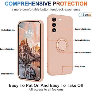 Θήκη Samsung Galaxy S23 OEM Ultra Thin Matte Premium Πλάτη με ημίσκληρο TPU και δαχτυλίδι στήριξης ροζ - Image 4