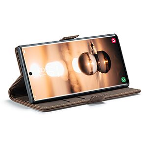 Θήκη Samsung Galaxy S23 Ultra CaseMe 013 Series Πορτοφόλι με βάση στήριξης, υποδοχές καρτών και μαγνητικό κούμπωμα από συνθετικό δέρμα και TPU καφέ σκούρο - Image 3