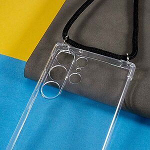 Θήκη Samsung Galaxy S23 Ultra OEM Silicone Sockproof Transparent πλάτη με κορδόνι από αντικραδασμικό TPU - Image 4