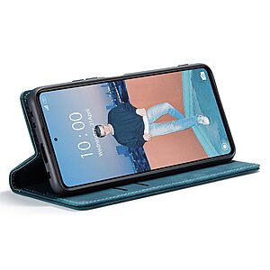 Θήκη Xiaomi Redmi Note 12 Pro 5G / Poco X5 Pro 5G CaseMe 013 Series Πορτοφόλι με βάση στήριξης, υποδοχές καρτών και μαγνητικό κούμπωμα από συνθετικό δέρμα και TPU μπλε - Image 3