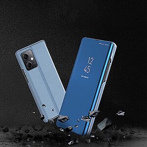 Θήκη Xiaomi Redmi Note 12 Pro 5G / Poco X5 Pro 5G OEM Mirror Surface View Stand Case Cover Flip Window μαύρο - Image 4