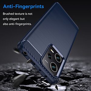 Θήκη Xiaomi Redmi Note 12 Pro 5G / Poco X5 Pro 5G Mad Mask Brushed TPU Carbon Πλάτη μπλε - Image 3