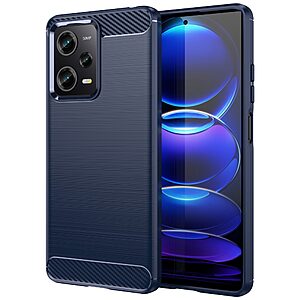 Θήκη Xiaomi Poco X5 Pro 5G Mad Mask Brushed TPU Carbon Πλάτη μπλε