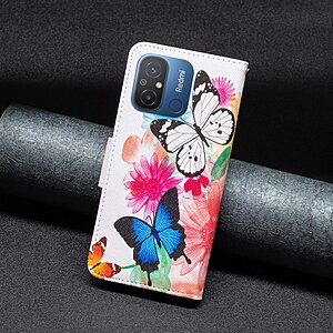 Θήκη Xiaomi Redmi 12C OEM Vivid Butterflies με βάση στήριξης, υποδοχές καρτών και μαγνητικό κούμπωμα Flip Wallet από συνθετικό δέρμα και TPU - Image 4