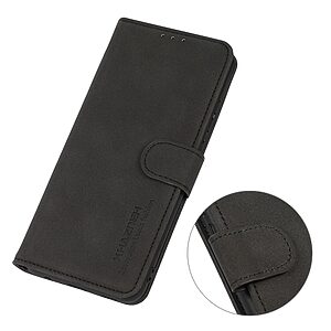 Θήκη Xiaomi Redmi 12C KHAZNEH Litchi Skin Texture Leather με βάση στήριξης, υποδοχές καρτών και μαγνητικό κούμπωμα μαύρο - Image 5