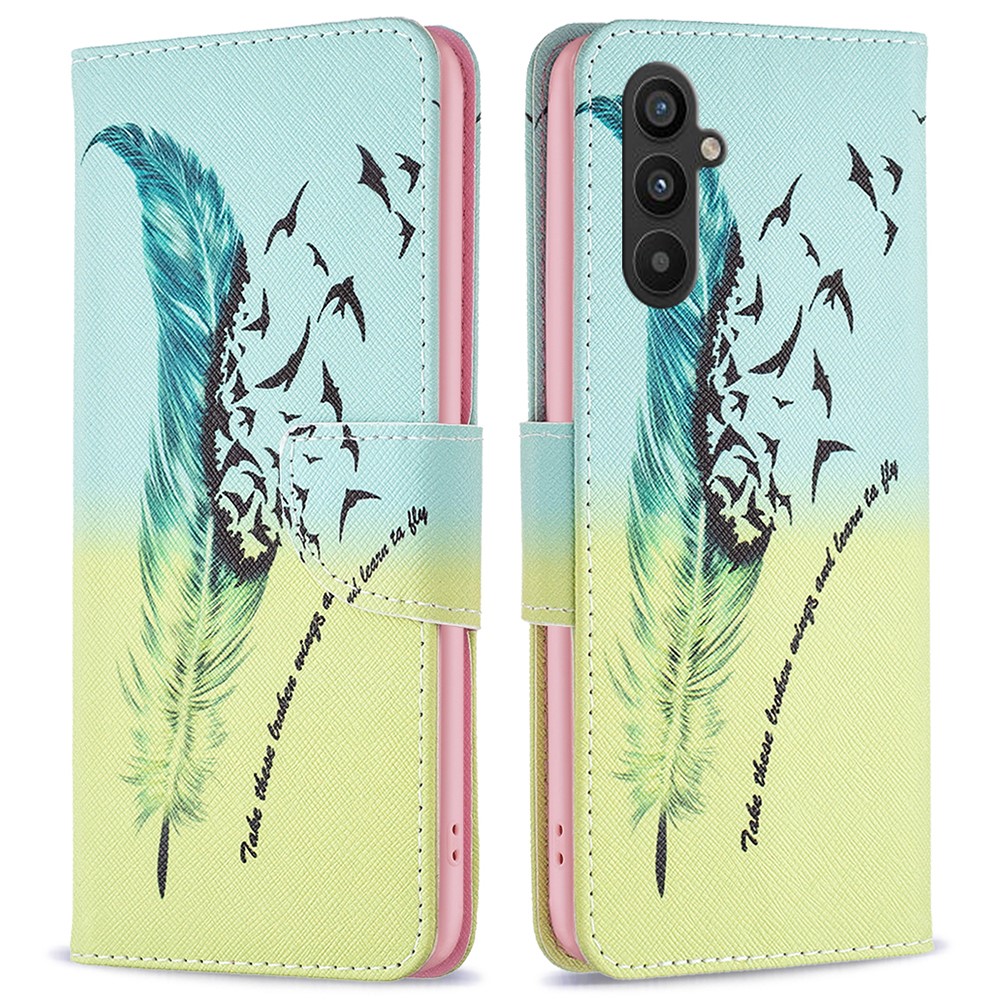 Θήκη Samsung Galaxy A34 5G OEM Feather & Birds με βάση στήριξης