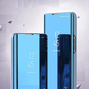 Θήκη Samsung Galaxy A34 5G Mad Mask Mirror Surface Series Flip Window δερματίνη ροζ χρυσό - Image 3
