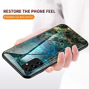 Θήκη Samsung Galaxy A34 5G OEM σχέδιο Marble με Πλάτη Tempered Glass TPU λευκό - Image 3