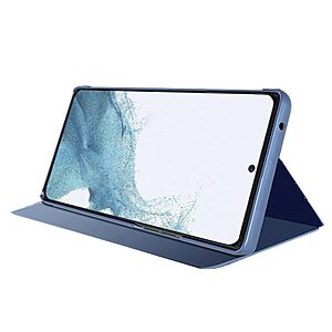 Θήκη Samsung Galaxy A54 5G Mad Mask Mirror Surface Series Flip Window δερματίνη ροζ χρυσό - Image 3