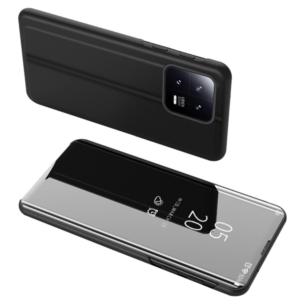 Θήκη Xiaomi 13 5G Mad Mask Mirror Surface Series Flip Window δερματίνη μαύρο