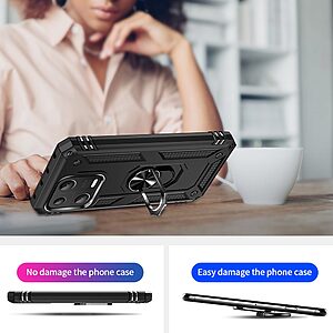 Θήκη Xiaomi 13 5G Mad Mask πλάτη Armor V2 με Μαγνητικό δαχτυλίδι και Βάση στήριξης TPU μαύρο - Image 4