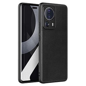 Θήκη Xiaomi 13 Lite 5G Vili TC Series με σχέδιο carbon fiber ενισχυμένες γωνίες από Premium ανθεκτικό TPU μαύρο