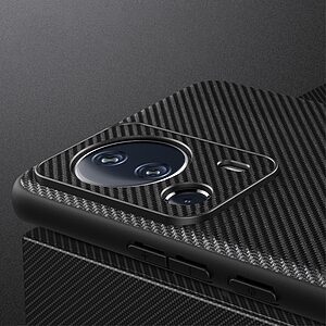 Θήκη Xiaomi 13 Lite 5G Vili TC Series με σχέδιο carbon fiber ενισχυμένες γωνίες από Premium ανθεκτικό TPU μαύρο - Image 4