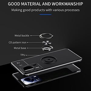 Θήκη Xiaomi 13 Lite 5G OEM Magnetic Ring Kickstand / Μαγνητικό δαχτυλίδι / Βάση στήριξης TPU μαύρο - Image 3