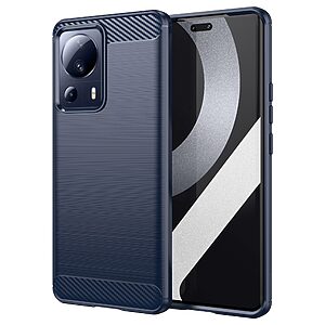 Θήκη Xiaomi 13 Lite 5G Mad Mask Brushed TPU Carbon Πλάτη μπλε