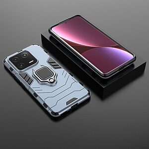 Θήκη Xiaomi 13 Pro 5G Mad Mask Πλάτη Thin Armor με Μαγνητικό δαχτυλίδι και Βάση στήριξης TPU μπλε - Image 4