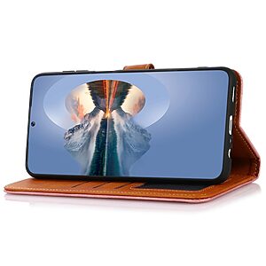 Θήκη Xiaomi Redmi Note 12 4G KHAZNEH Leather Wallet Golden Clasp με βάση στήριξης, υποδοχές καρτών και μαγνητικό κούμπωμα ροζ χρυσό - Image 3