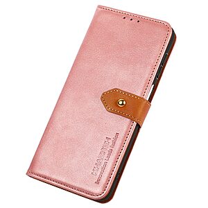 Θήκη Xiaomi Redmi Note 12 4G KHAZNEH Leather Wallet Golden Clasp με βάση στήριξης, υποδοχές καρτών και μαγνητικό κούμπωμα ροζ χρυσό - Image 5