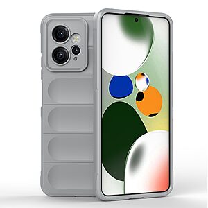 Θήκη Xiaomi Redmi Note 12 4G Mad Mask Rugged Armor από σκληρό Premium TPU γκρι ανοιχτό
