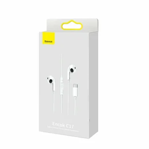 Ακουστικά Baseus Encok C17 earbuds Handsfree με USB-C (NGCR010002) λευκό - Image 5