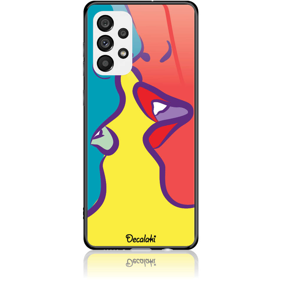 Θήκη για Samsung Galaxy A73 5G Pop Art Kiss - Tempered Glass