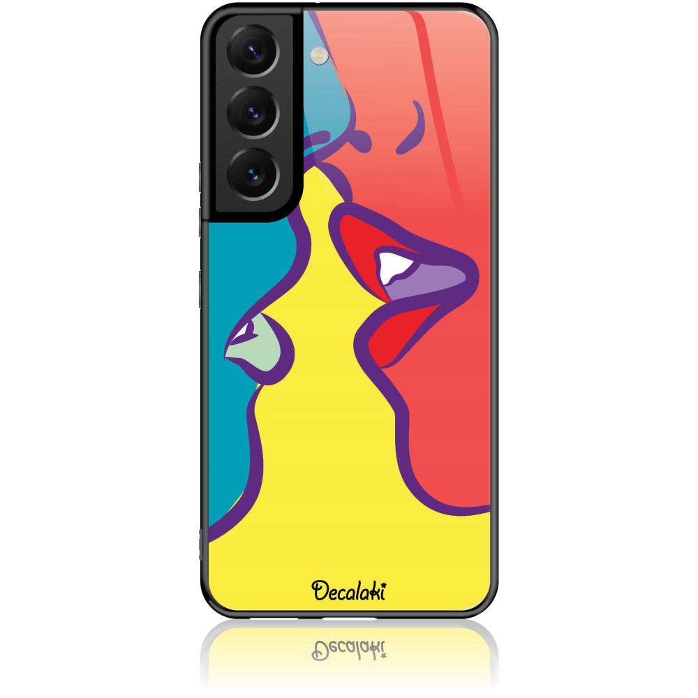 Θήκη για Samsung Galaxy S22 5G Pop Art Kiss - Tempered Glass