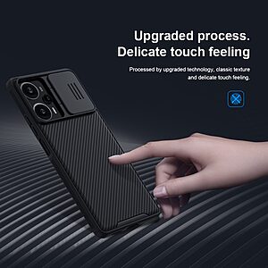 Θήκη Xiaomi Poco F5 5G NiLLkin Camshield Series Πλάτη με προστασία για την κάμερα από σκλήρό Premium TPU μαύρο - Image 4