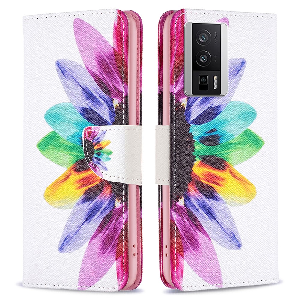 Θήκη Xiaomi Poco F5 Pro 5G OEM Colorful Petals με βάση στήριξης Θήκη Xiaomi Poco F5 Pro 5G OEM Colorful Petals με βάση στήριξης