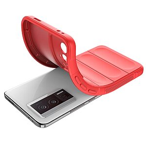 Θήκη Xiaomi Poco F5 Pro 5G Mad Mask Rugged Armor από σκληρό Premium TPU κόκκινο - Image 5