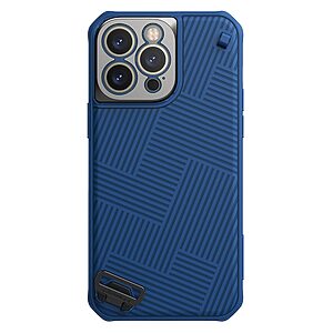Θήκη iPhone 14 Pro Max NiLLkin Strap Case Series Πλάτη με Ειδική Λαβή για κράτημα από σκλήρό Premium TPU μπλε - Image 5