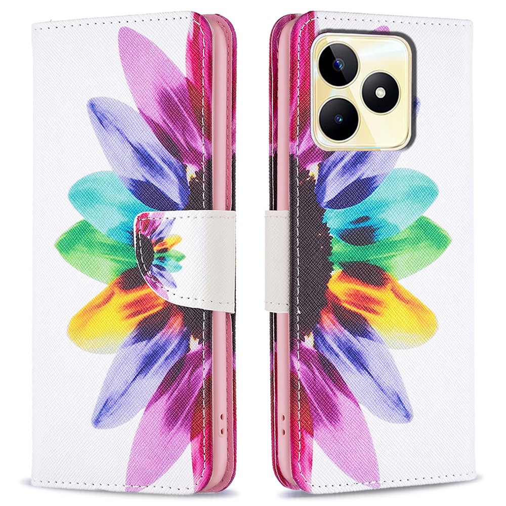 Θήκη Realme C53 OEM Colorful Petals με βάση στήριξης