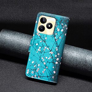 Θήκη Realme C53 OEM Wintersweet με βάση στήριξης, υποδοχές καρτών και μαγνητικό κούμπωμα Flip Wallet από συνθετικό δέρμα και TPU - Image 4