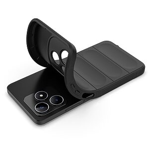 Θήκη Realme C53 Mad Mask Rugged Armor από σκληρό Premium TPU σκούρο γκρι - Image 3