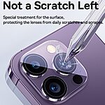 Baseus Crystal [x2.Σετ] Προστατευτικά Φακού Κάμερας για iPhone 15 Pro / 15 Pro Max Πλήρης Κάλυψη, αντιχαρακτικό γυαλί Υψηλής Ευκρίνειας - 0.2mm - Image 4