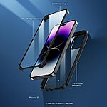 Θήκη iPhone 15 Pro Mad Mask Θήκη 360° διπλής όψης με εύκολη εφαρμογή και Premium Tempered Glass διπλής όψης πράσινο σκούρο - Image 3