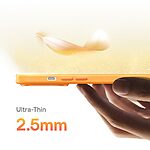 Θήκη iPhone 15 Pro Max Baseus Fauxther Series Silicone Sockproof συμβατό με Magsafe φορτιστή Πλάτη TPU πορτοκαλί - Image 3