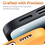 Θήκη iPhone 15 Pro Max Baseus Fauxther Series Silicone Sockproof συμβατό με Magsafe φορτιστή Πλάτη TPU πορτοκαλί - Image 5