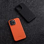 Θήκη iPhone 15 Pro Max MELKCO Πλάτη Shock-Proof από Premium αυθεντικό δέρμα Genuine Cowhide μαύρο - Image 5