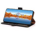 Θήκη Google Pixel 7A KHAZNEH Leather Wallet Golden Clasp με βάση στήριξης, από αυθεντικό δέρμα με υποδοχές καρτών και μαγνητικό κούμπωμα μαύρο - Image 3