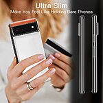 Θήκη Google Pixel 7A OEM Silicone Sockproof V6 Anti-Slip Transparent Πλάτη TPU - Image 3