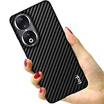 Θήκη Honor 90 IMAK Ruiyi Series με υφή Carbon Fiber από συνθετικό δέρμα και σκληρό πλαστικό μαύρο - Image 4