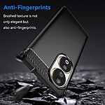 Θήκη Honor 90 Mad Mask Brushed TPU Carbon Πλάτη μαύρο - Image 3